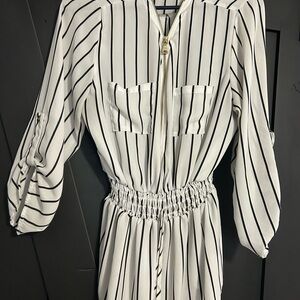 Rue21 White shirt with Black Stripes